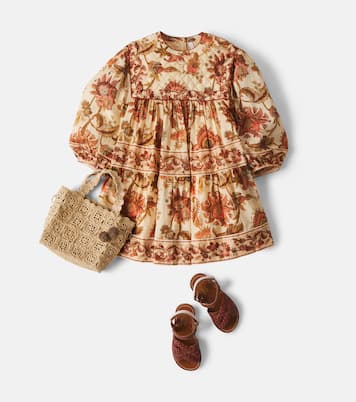 Aster floral quilted cotton dress  | Zimmermann Kids