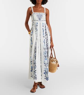 Flowers Arch pleated cotton maxi dress | Farm Rio