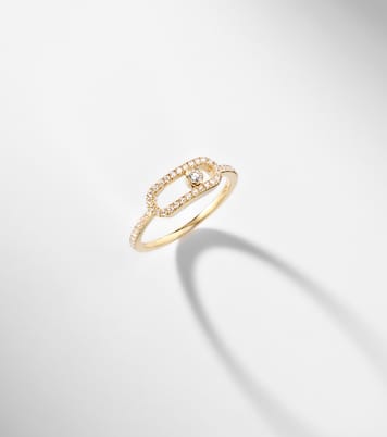 Move Uno 18kt gold ring with diamonds | Messika