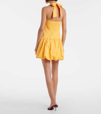 Brooke gathered cotton-blend minidress | Simkhai