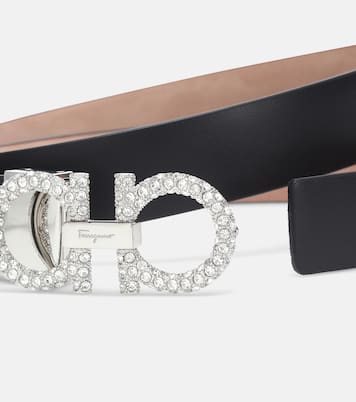 Cinturón Gancini de piel adornado | Ferragamo