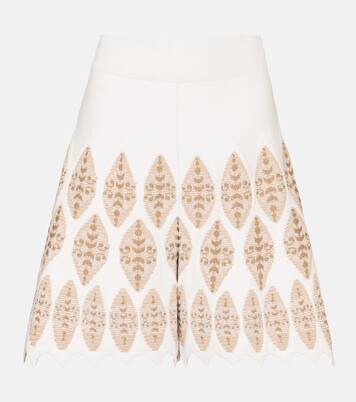 High-rise jacquard shorts | Alaïa