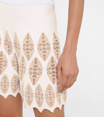 High-rise jacquard shorts | Alaïa