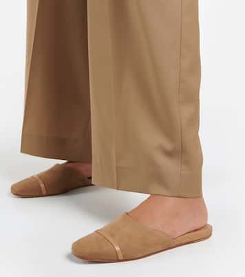 Slippers Rene en daim | Malone Souliers