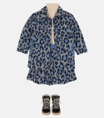 Leopard-print wool and cotton-blend coat | Paade Mode