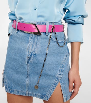 Cintura in pelle con catena | The Attico