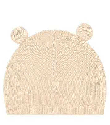 Baby teddy-ear wool knit beanie | Il Gufo