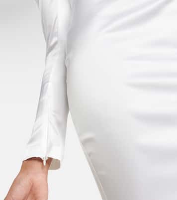 Robe longue en soie mélangée | Alessandra Rich