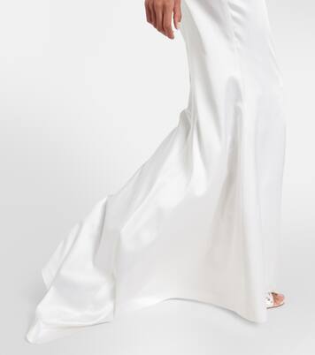 Robe longue en soie mélangée | Alessandra Rich