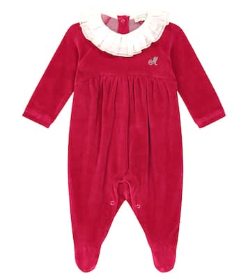 Baby Strampler aus Samt | Monnalisa