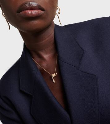 Convolute Snake 18kt gold necklace with gemstones | Ileana Makri