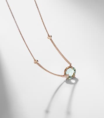 18kt rose gold necklace with prasiolite and diamonds  | Bucherer Fine Jewellery