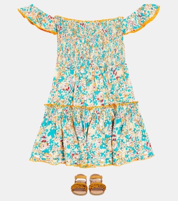Aurora floral off-shoulder dress | Poupette St Barth Kids