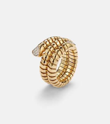 Ring Trisola aus 18kt Gelbgold mit Diamanten | Marina B