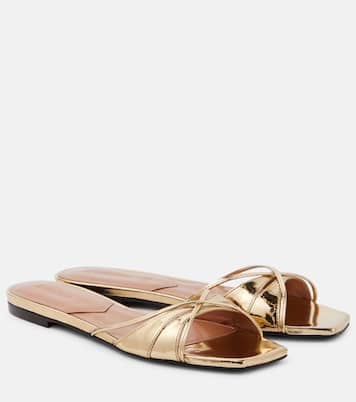 Lust metallic leather slides | D'Accori