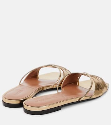 Lust metallic leather slides | D'Accori