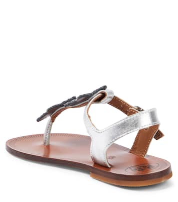 Laminato appliqué leather sandals | PèPè