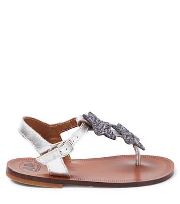Laminato appliqué leather sandals | PèPè
