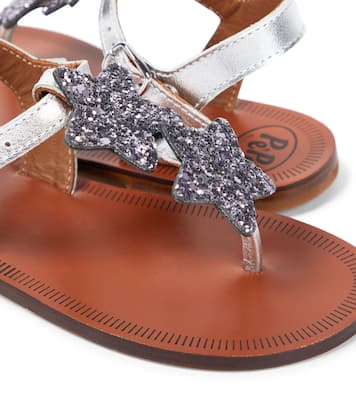Laminato appliqué leather sandals | PèPè
