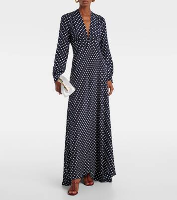Emory polka-dot silk maxi dress | Rixo
