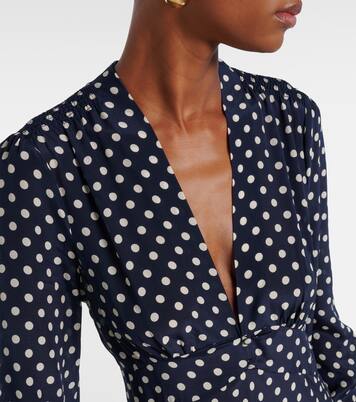 Emory polka-dot silk maxi dress | Rixo