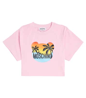 Printed cotton-blend jersey T-shirt | Moschino Kids