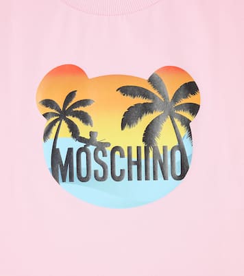 Printed cotton-blend jersey T-shirt | Moschino Kids