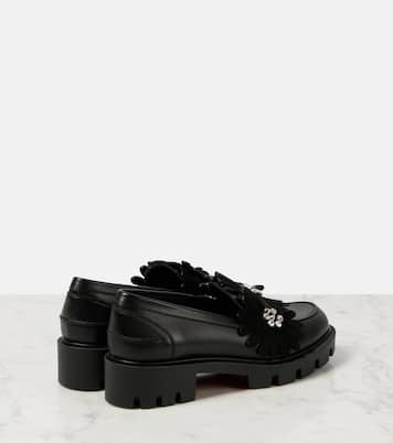 Flora Moc embellished leather loafers | Christian Louboutin