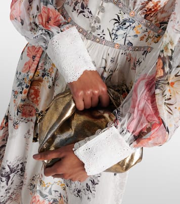 Bedrucktes Maxikleid aus Leinen und Seide | Camilla