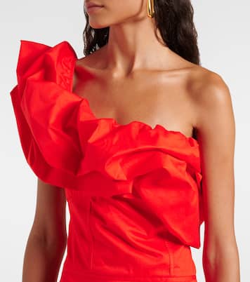 One-Shoulder-Robe aus Popeline | Johanna Ortiz