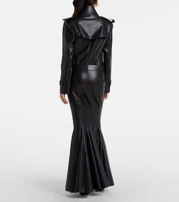 Maxirock aus Lederimitat | Norma Kamali