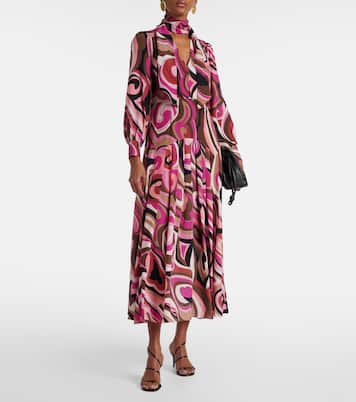 Abito Marigold in seta crêpe de chine | Rixo