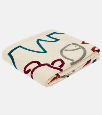  Fish and Turtle cotton terry beach towel | Loro Piana