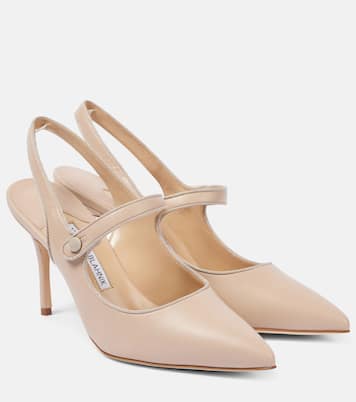 Campari 90 suede slingback pumps | Manolo Blahnik