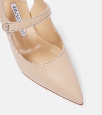 Campari 90 suede slingback pumps | Manolo Blahnik