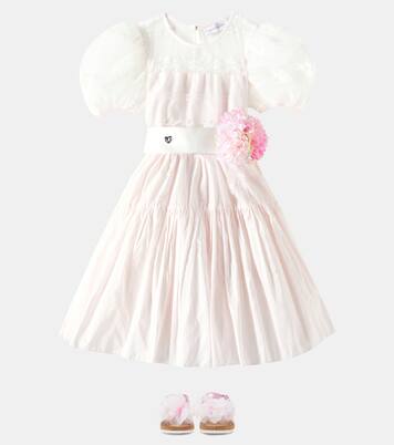 Floral-appliqué sandals | Monnalisa