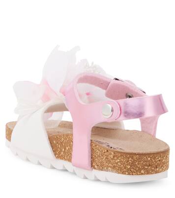 Floral-appliqué sandals | Monnalisa