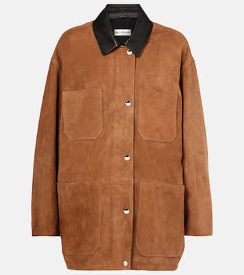 Barn leather-trimmed suede jacket | Nour Hammour