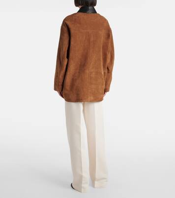Barn leather-trimmed suede jacket | Nour Hammour