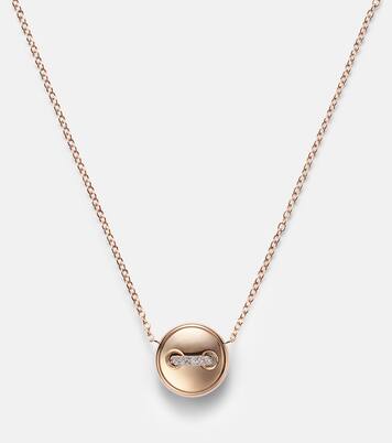 Collana Pom Pom Dot in oro rosa 18kt con turchese e diamanti | Pomellato