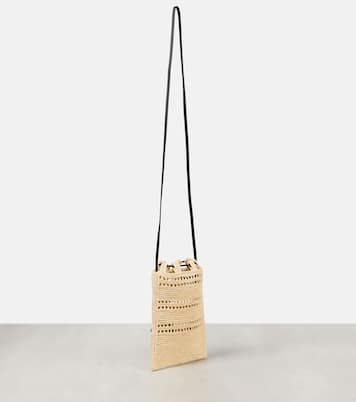 Paula's Ibiza raffia pouch with strap | Loewe