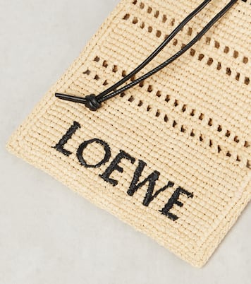 Paula's Ibiza raffia pouch with strap | Loewe