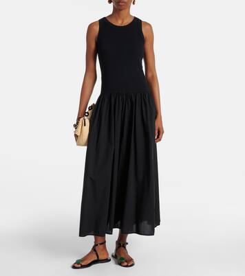 Robe longue Amelia en coton mélangé | Velvet