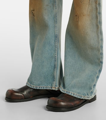 2021F distressed mid-rise wide-leg jeans | Acne Studios