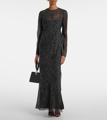 Polka-dot silk maxi dress | SIR