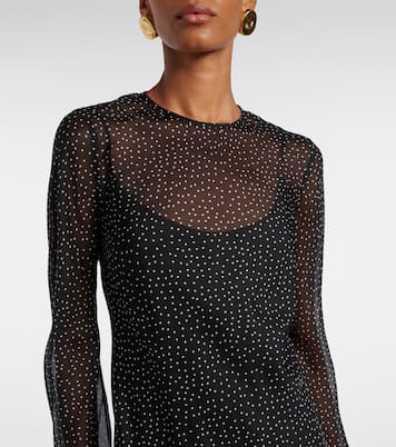 Polka-dot silk maxi dress | SIR