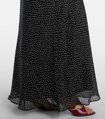 Polka-dot silk maxi dress | SIR