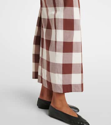 Mira gingham cotton maxi skirt | Posse