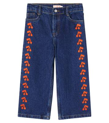 Cherries embroidered jeans | Tinycottons
