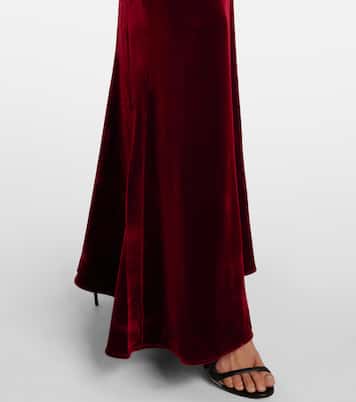 Off-Shoulder-Robe aus Samt | Roland Mouret